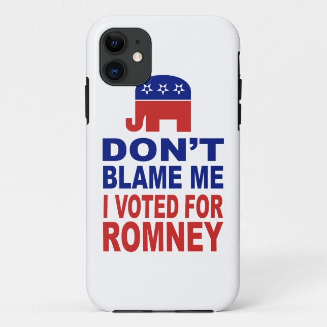 Capa Para iPhone Da Case-Mate Não me responsabilize que eu votei para Romney (Verso)