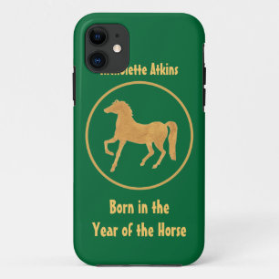 Capa Para iPhone Da Case-Mate Nascer no Ano do Cavalo, efeito Dourado na Árvore
