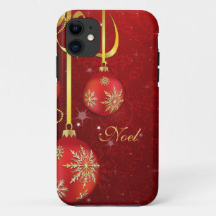 Capa Para iPhone Da Case-Mate Natal vermelho do damasco