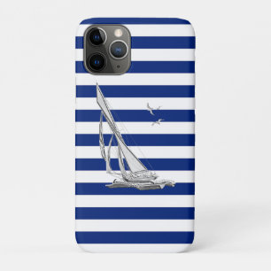Capa Para iPhone Da Case-Mate Navegação Cromo em faixas náuticas