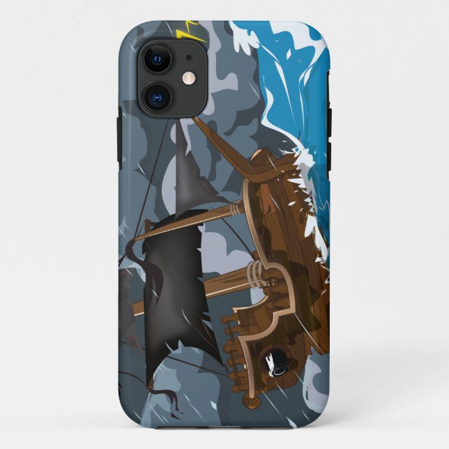 Capa Para iPhone Da Case-Mate Navio Pirata na Tempestade (Verso)