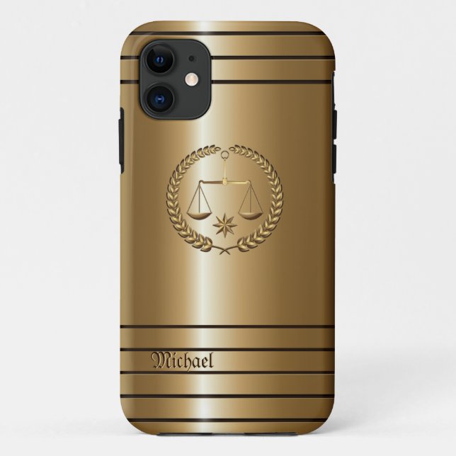 Capa Para iPhone Da Case-Mate Negócio dourado & advogado legal (Verso)