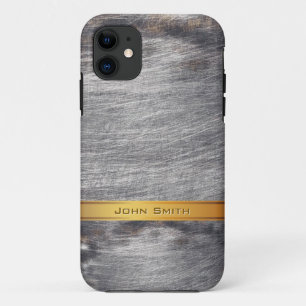 Capa Para iPhone Da Case-Mate Nome de aço do costume do metal do Grunge listrad