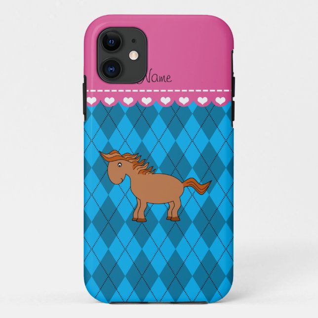 Capa Para iPhone Da Case-Mate Nome personalizado arranha azul-céu (Verso)