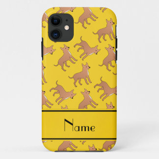 Capa Para iPhone Da Case-Mate Nome personalizado cães chihuahua amarelos