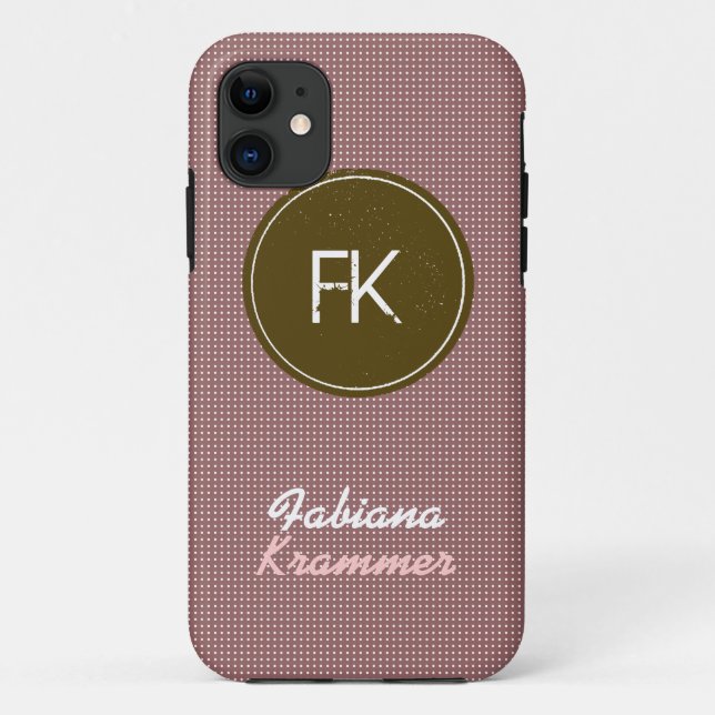 Capa Para iPhone Da Case-Mate nome personalizado e iniciais (Verso)