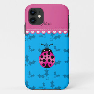 Capa Para iPhone Da Case-Mate Nome personalizado ladybug cor-de-rosa céu azul ho