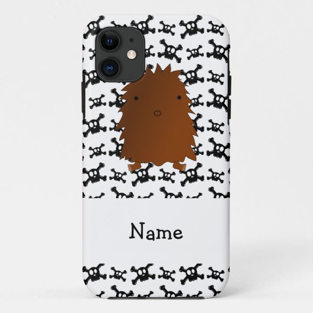 Capa Para iPhone Da Case-Mate Nome personalizado padrão de crânios de pés pálido (Verso)