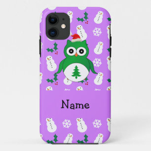 Capa Para iPhone Da Case-Mate Nome personalizado papais noeis verdes coruja bone