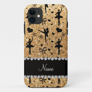 Capa Para iPhone Da Case-Mate Nome personalizado pastel yellow glitter bailerina