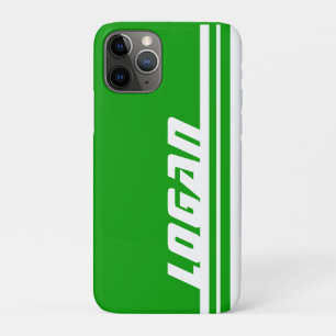 Capa Para iPhone Da Case-Mate Nomes de esportes verdes e de faixa branca 