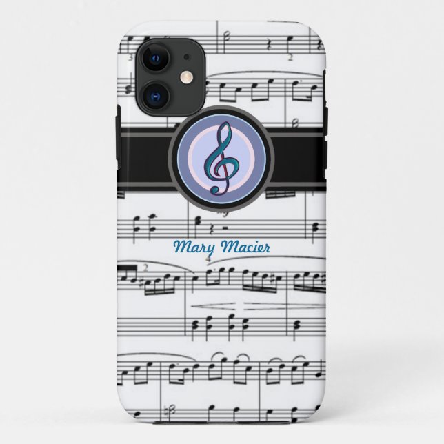 Capa Para iPhone Da Case-Mate nota musical clave (Verso)