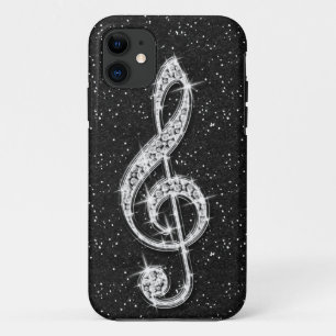 Capa Para iPhone Da Case-Mate Nota Musical Diamantada Glitzy Espelhada Impressa