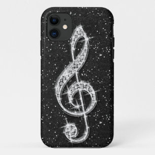 Capa Para iPhone Da Case-Mate Nota Musical Diamante Espelhado Glitzy Impresso
