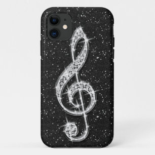 Capa Para iPhone Da Case-Mate Nota Musical Diamante Espelhado Glitzy Impresso