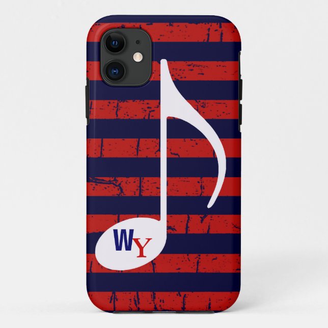 Capa Para iPhone Da Case-Mate nota musical personalizada distribuída (Verso)