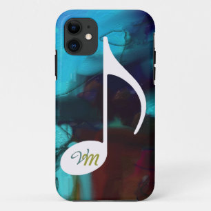 Capa Para iPhone Da Case-Mate nota musical personalizável azul