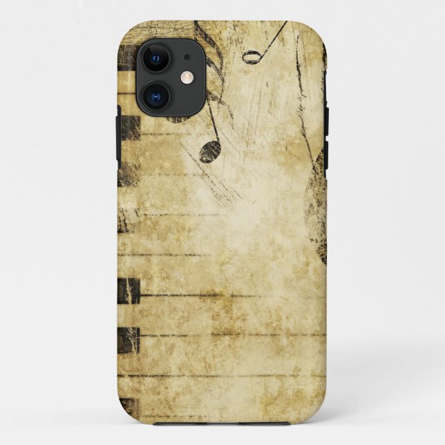 Capa Para iPhone Da Case-Mate Notas da música do piano (Verso)