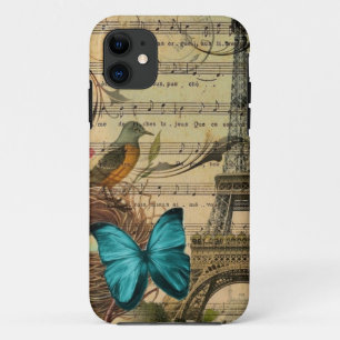 Capa Para iPhone Da Case-Mate notas florais da música da torre Eiffel feminino