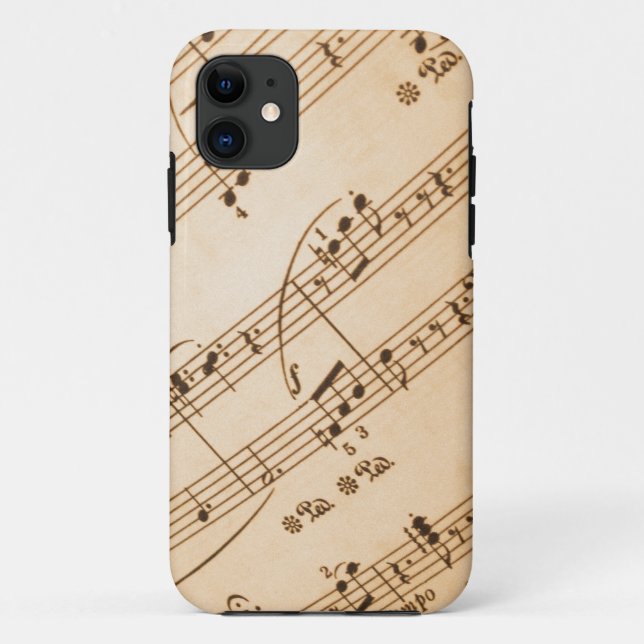 Capa Para iPhone Da Case-Mate Notas Musicais de Fundo (Verso)