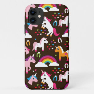 Capa Para iPhone Da Case-Mate o arco-íris do unicórnio caçoa o cavalo do fundo