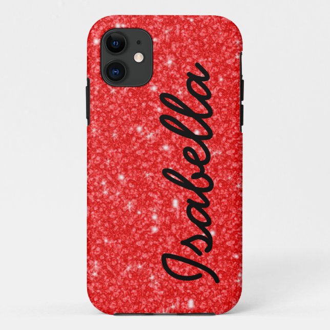 CAPA PARA iPhone DA Case-Mate O BRILHO VERMELHO FEMININO IMPRIMIU PERSONALIZADO (Verso)