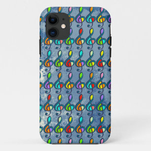 Capa Para iPhone Da Case-Mate o clave musical colorido nota o teste padrão