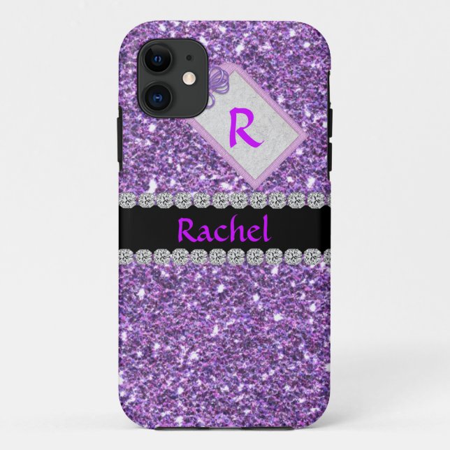 Capa Para iPhone Da Case-Mate O COSTUME ROXO BONITO BLING eu telefono ao (Verso)