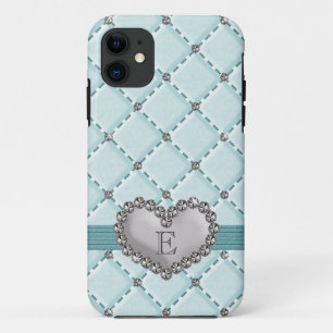 Capa Para iPhone Da Case-Mate O falso do Aqua estofou o coração do cristal de
