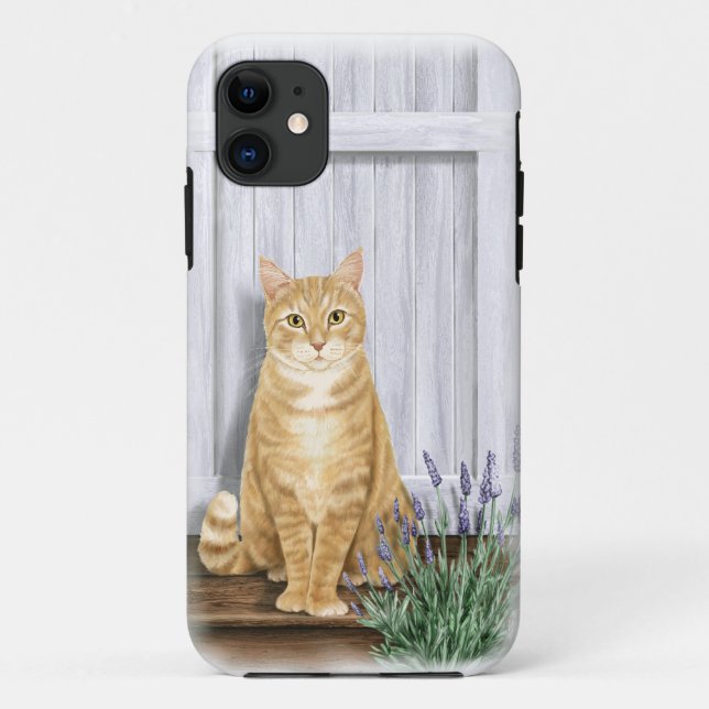 Capa Para iPhone Da Case-Mate O Gato da Porta da Lavanda (Verso)