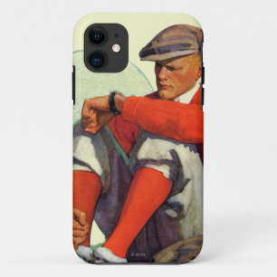 Capa Para iPhone Da Case-Mate O jogador de golfe manteve-se esperar