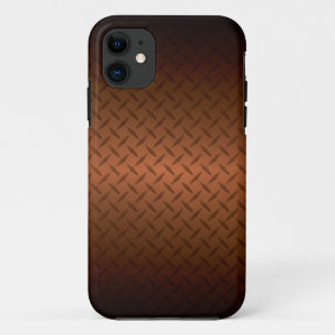 Capa Para iPhone Da Case-Mate O preto do teste padrão do olhar de Diamondplate