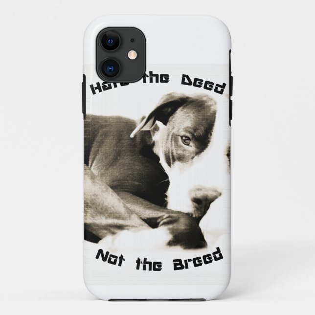 Capa Para iPhone Da Case-Mate odeie o ato não a raça pitbull (Verso)