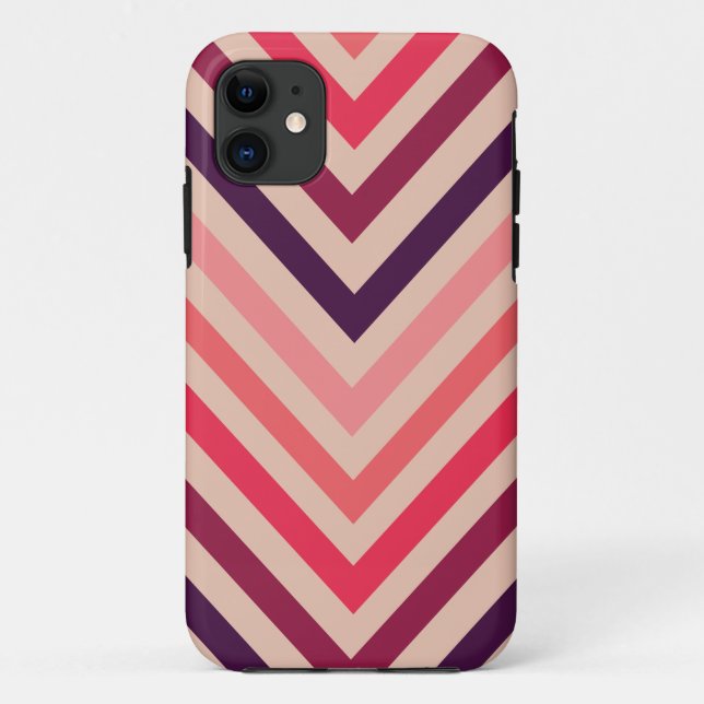 Capa Para iPhone Da Case-Mate Ombre Magenta Chevron Stripes iPhone 5 Case (Verso)