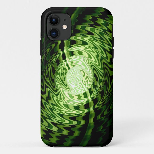 Capa Para iPhone Da Case-Mate onda verde fractal abstrato (Verso)