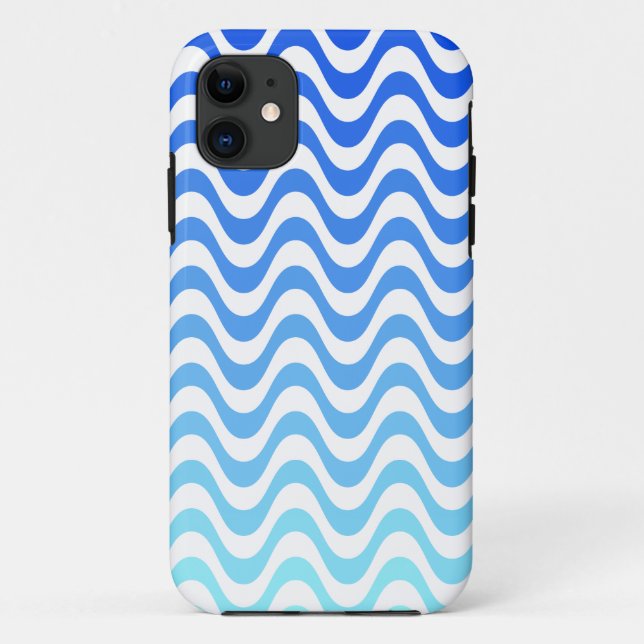 Capa Para iPhone Da Case-Mate Ondas Azuis Gradiente (Verso)