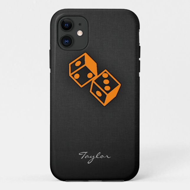 Capa Para iPhone Da Case-Mate Orange Casino Dice (Verso)