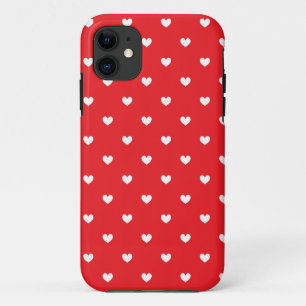 Capa Para iPhone Da Case-Mate Os corações vermelhos & brancos modelam o caso d