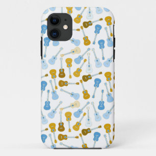 Capa Para iPhone Da Case-Mate ouro e ukuleles azuis