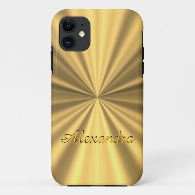 Capa Para iPhone Da Case-Mate Ouro elegante chic personalizado (Verso)