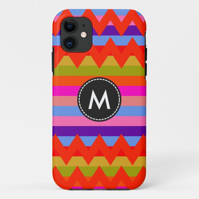 Capa Para iPhone Da Case-Mate Padrão Aztec Chevron Stripes (Verso)