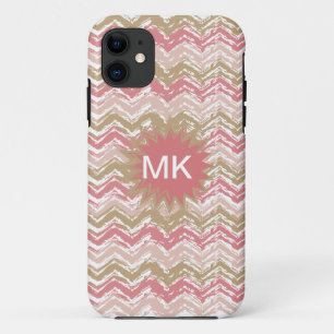 Capa Para iPhone Da Case-Mate Padrão Coral Spice Scribble ZigZag Chevron