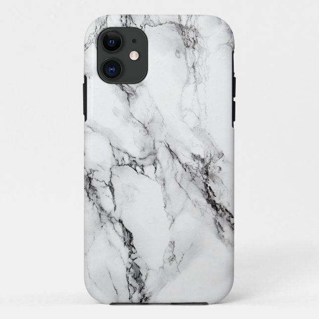 Capa Para iPhone Da Case-Mate Padrão da Pedra da Mármore da cinza (Verso)