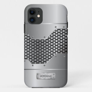 Capa Para iPhone Da Case-Mate Padrão de aparência metálica de Cinzas de prata