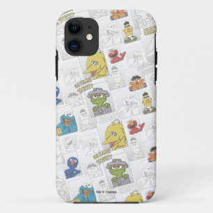 Capa Para iPhone Da Case-Mate Padrão de banda desenhada do Sesame StreetVintage