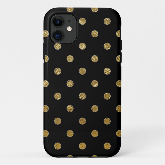 Capa Para iPhone Da Case-Mate padrão de bolinhas de ouro impresso (Verso)