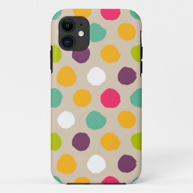 Capa Para iPhone Da Case-Mate Padrão de bolinhas desenhado à mão (Verso)