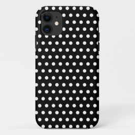 Capa Para iPhone Da Case-Mate Padrão de Bolinhas preto e branco. Idiota.