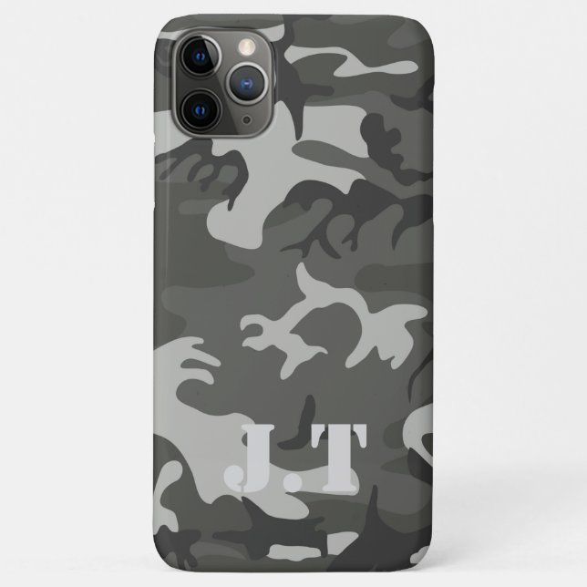 Capa Para iPhone Da Case-Mate Padrão de Camuflagem Urbana Incrível Monograma (Verso)