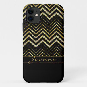Capa Para iPhone Da Case-Mate Padrão De Chevron Dourado E Diamantes legal